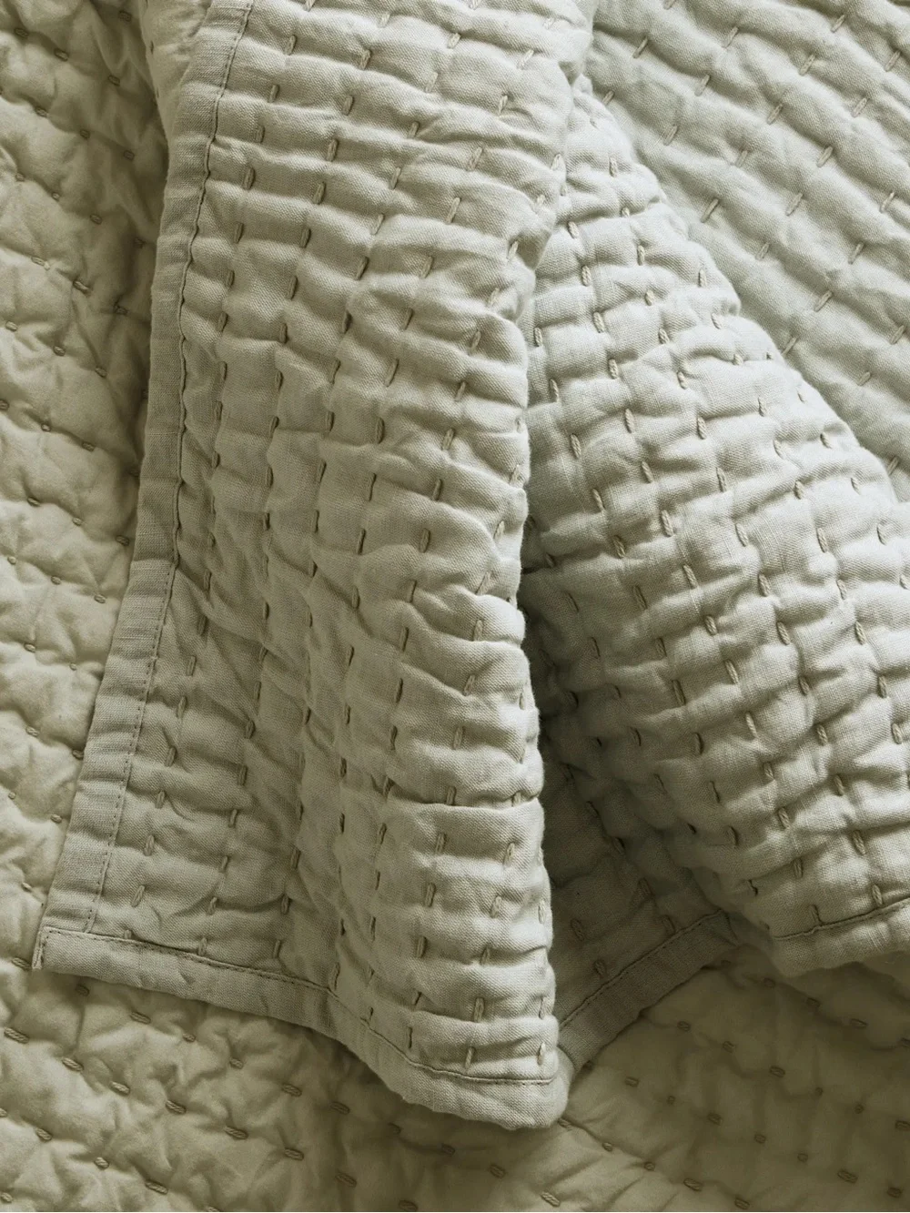 Quince European Linen Cotton Stitch Quilt - King/Cal King (Willowleaf)